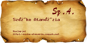 Szőke Atanázia névjegykártya